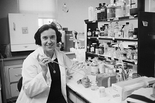 Portrait of Rosalyn Yalow, co-developer of radioimmunoassay