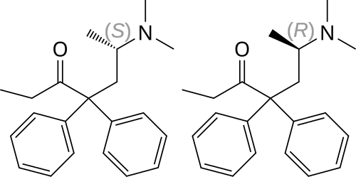 Chemical structure of methadone