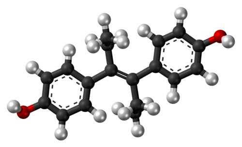 Molecular structure of diethylstilbestrol (DES)