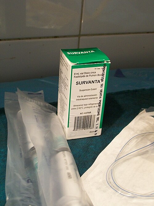 Pulmonary surfactant medication for neonatal respiratory distress syndrome