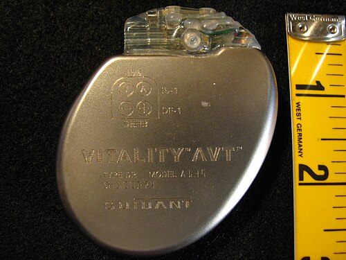 An implantable cardioverter-defibrillator device