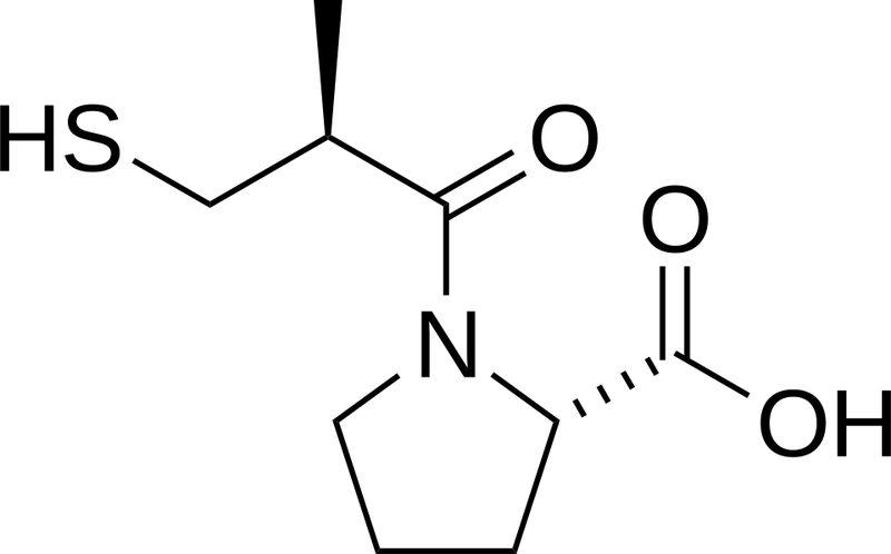 Chemical structure of captopril