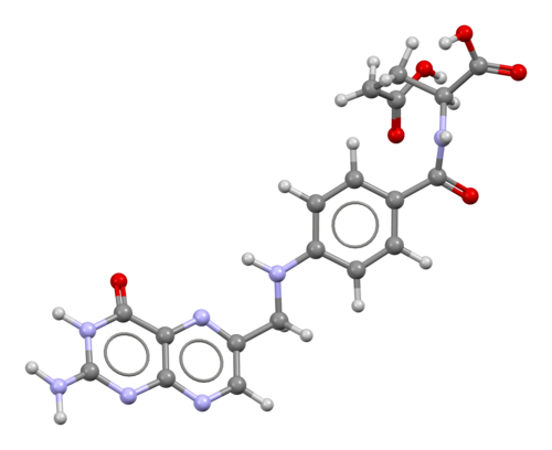 Molecular structure of folic acid