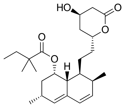 Chemical structure of simvastatin