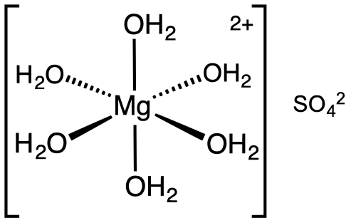 Chemical depiction of magnesium sulfate