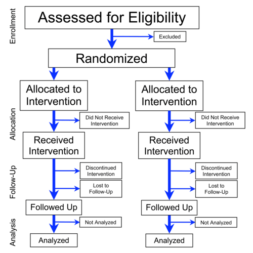 CONSORT-style flow diagram of a randomized controlled trial