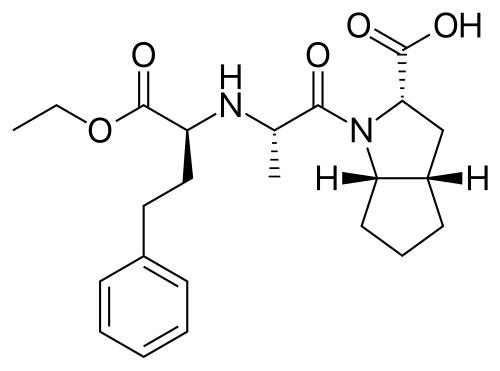 Chemical structure of ramipril