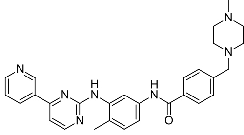 Chemical structure of imatinib