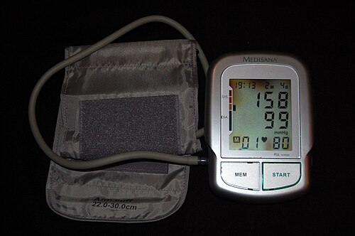 Illustration related to hypertension and blood pressure
